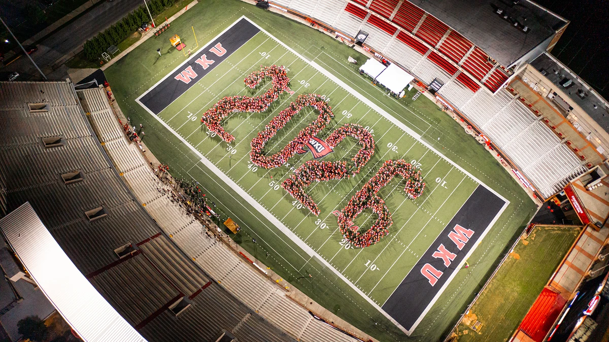 WKU Class of 2026 in the football stadium