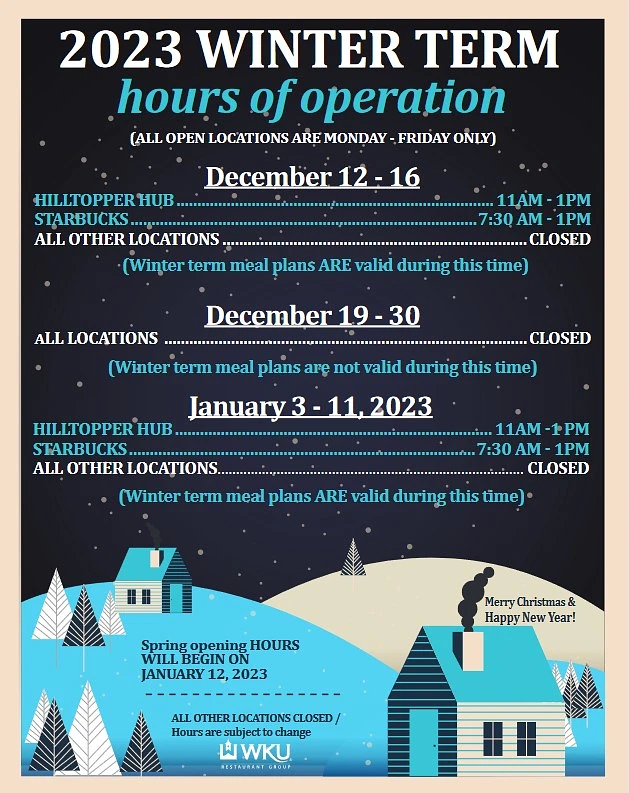 winter term hours of operation