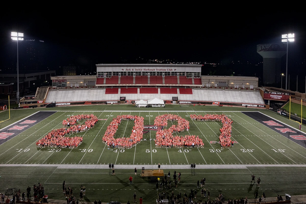 WKU Class of 2027 in the football stadium