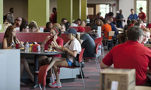 Students eating